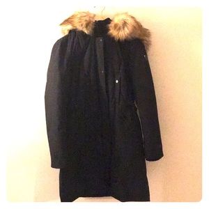 Vince Camuto Faux Fur Trim Hooded Puffer Coat